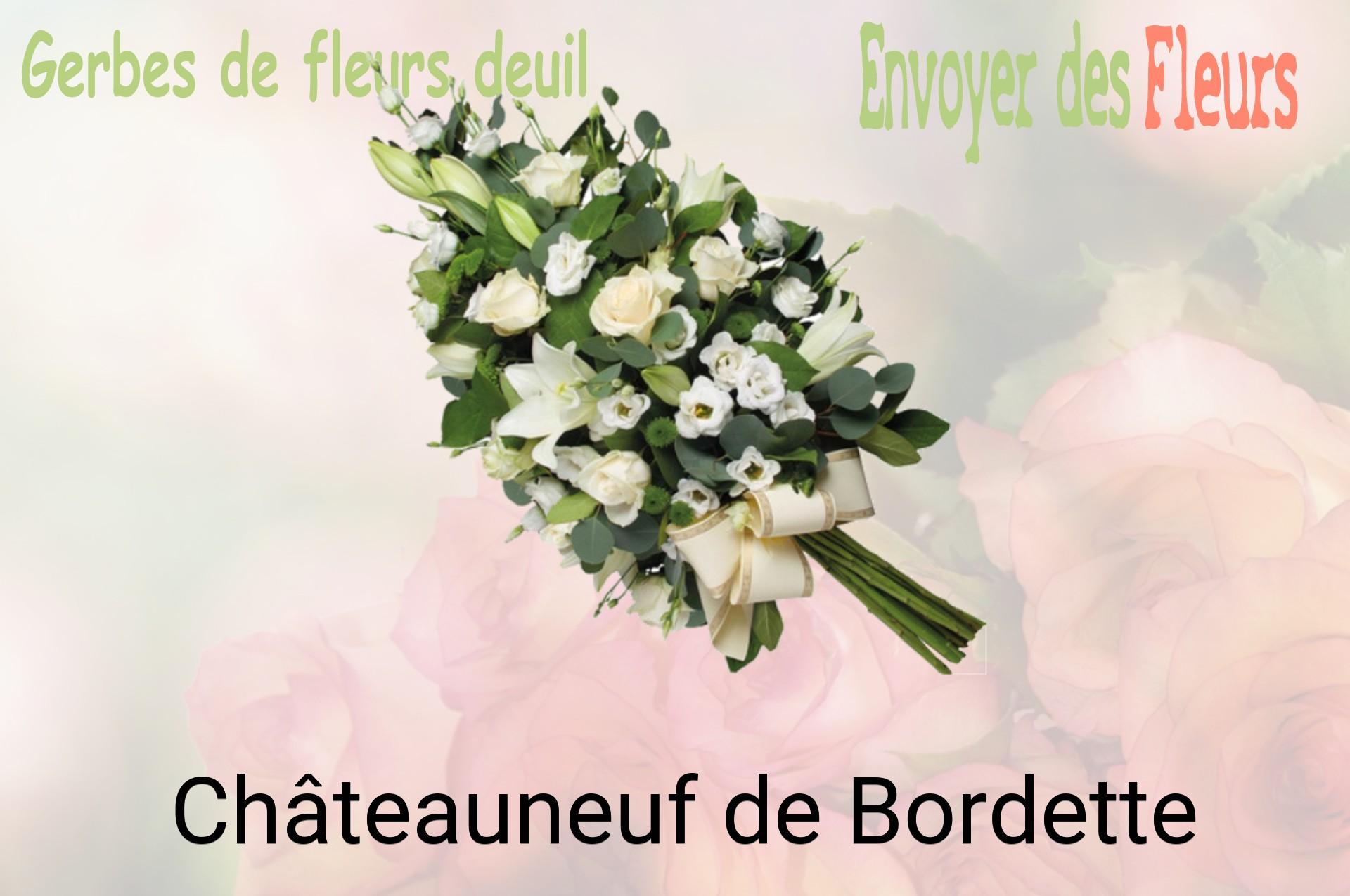 Gerbe de fleurs de deuil livrée à Châteauneuf-de-Bordette
